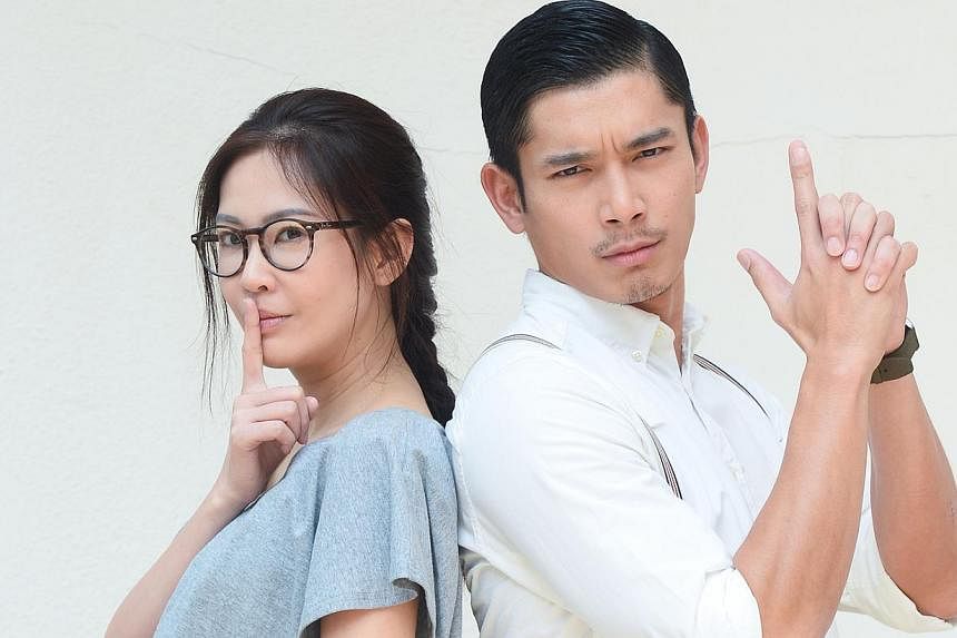 Actress Jesseca Liu (left) on facing a steep learning curve while writing the script for her Channel U miniseries Who Killed The Lead?, in which she co-stars with Elvin Ng (right). -- PHOTO: MEDIACORP