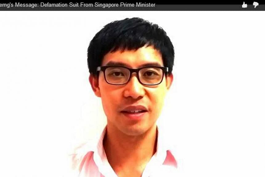 Blogger Roy Ngerng said on Saturday that he "has no answer" after Prime Minister Lee Hsien Loong refused his request to drop damages and legal costs. -- SCREENGRAB: ROY NGERNG / YOUTUBE