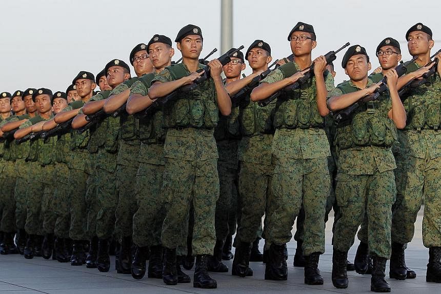 New citizens, first-generation PRs and women will soon be able to serve alongside national servicemen. -- ST FILE PHOTO