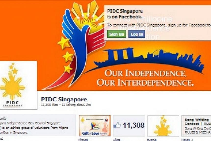 Organisers of a planned Philippine Independence Day celebration in Singapore have decided to cancel the event altogether, owing to difficulties in getting alternative locations for the event. -- PHOTO: SCREENGRAB FROM FACEBOOK&nbsp;