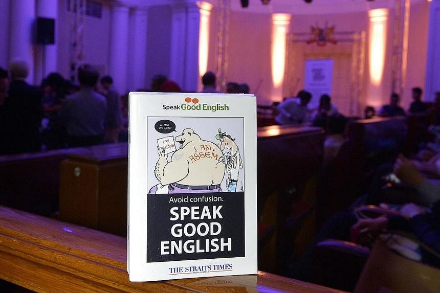 The Speak Good English Movement is trying to dispel the notion that grammar rules are boring with a series of humorous videos. -- ST PHOTO: DESMOND WEE