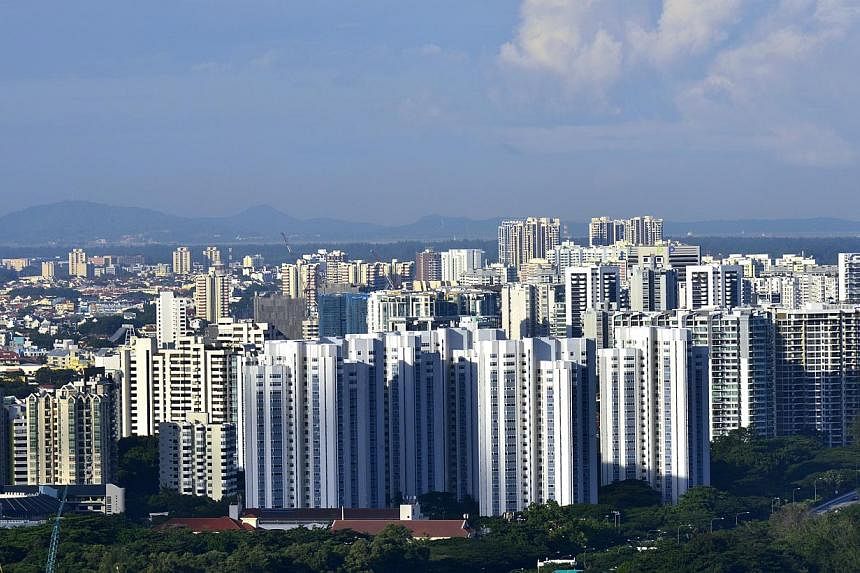 Singapore private home resale prices slide further 1% in April. -- PHOTO: ST FILE&nbsp;