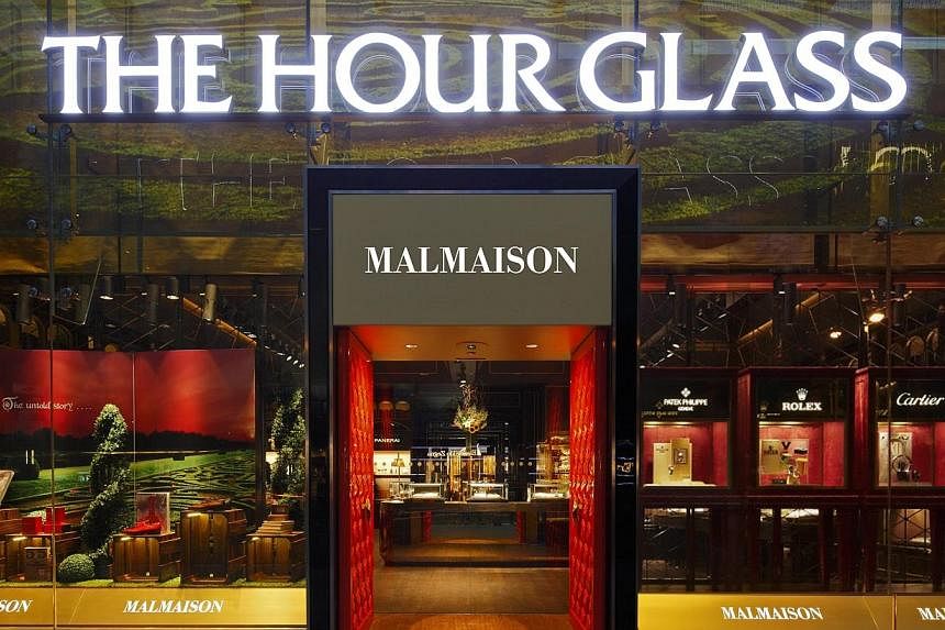 A Malmaison by The Hour Glass store at Knightsbridge, Orchard Road.&nbsp;The Hour Glass has clocked up a 4 per cent rise in net earnings to $54.9 million.&nbsp;-- PHOTO: THE BUSINESS TIMES FILE