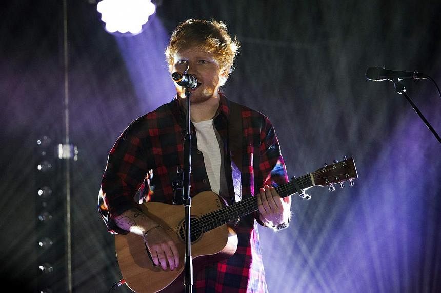 Singer Ed Sheeran performs at the 2014 Wango Tango concert at StubHub Center in Carson, California on May 10, 2014. -- PHOTO: REUTERS