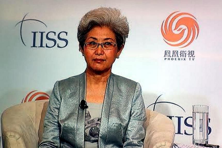 Ms Fu Ying, chairman of the Chinese Parliament’s Foreign Affairs Committee, speaking in a debate on Friday, May 30, 2014, on the sidelines of the Shangri-La Dialogue, a forum that brings together defence and security experts and officials from Asia