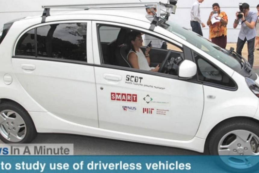 In today's The Straits Times News In A Minute video, we look at how the LTA will study the use of driverless vehicles as a viable mode of transport, other issues. -- PHOTO: SCREENGRAB FROM VIDEO