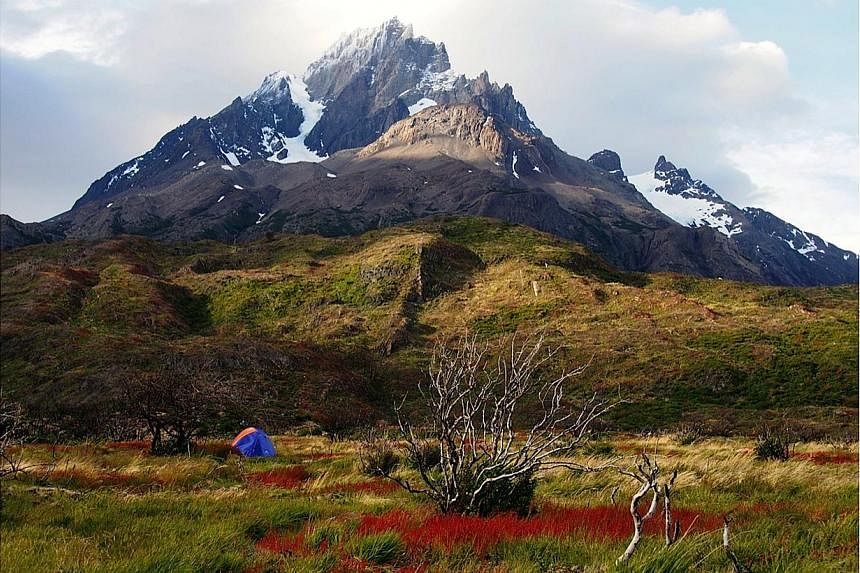 The view along the ‘W’ Circuit trail in Torres del Paine park in Patagonia, Chile. -- PHOTO: BUSINESS TIMES FILE