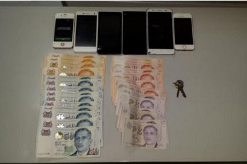 Four women and one man have been arrested by police for their suspected involvement in vice activities in a Housing Board flat in Ang Mo Kio Avenue 6. Cash amounting to $1,024 and other exhibits, including mobile phones, were seized from the scene.&n