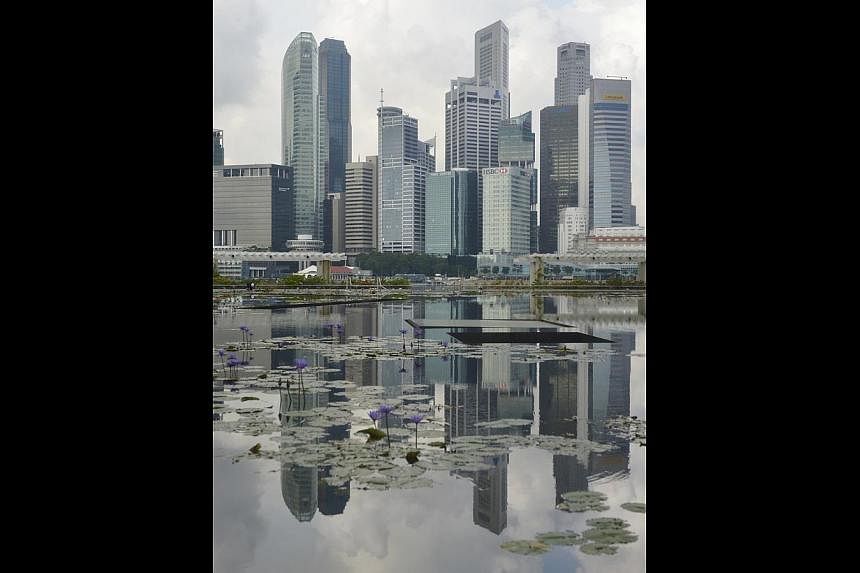 Singapore’s skyline at Marina Bay Sands. The provision of good jobs, with opportunities for all, is crucial for social resilience. -- ST PHOTO: ASHLEIGH SIM