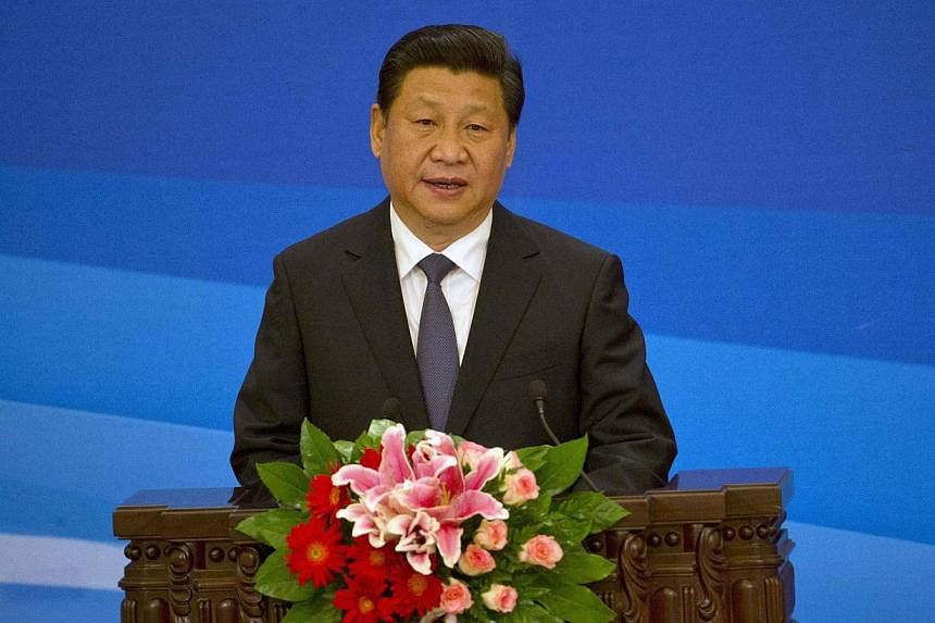 Chinese President Xi Jinping speaks at the opening ceremony of the sixth ministerial meeting of the China-Arab Cooperation Forum held at the Great Hall of the People in Beijing on June 5, 2014.&nbsp;Chinese President Xi Jinping on Friday promised to 