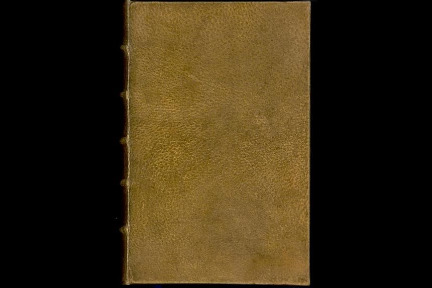 The book Des destinees de l'ame, by Arsene Houssaye (1815-1896), is pictured in this undated handout photo courtesy of Harvard College Library Digital Imaging Group, Harvard University. -- PHOTO: REUTERS