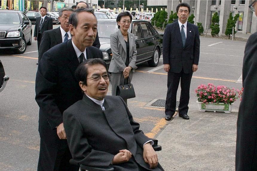 This picture taken on Oct 4, 2007, shows a cousin of Japanese Emperor Akihito, Prince Katsura on a wheelchair in Akita, northern Japan.&nbsp;Prince Katsura, a cousin of Japanese Emperor Akihito, died on Sunday of acute heart failure after years of st
