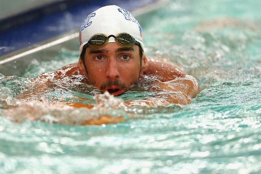 Michael Phelps, the 18-time Olympic champion and 22-time medal winner who came out of retirement in April, continues his comeback next week at the Santa Clara Grand Prix. -- PHOTO: AFP