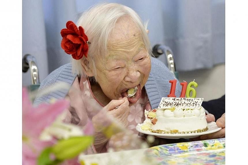 Misao Okawa from Osaka, Japan, is the oldest living person in the world at 116. -- PHOTO: INTERNATIONAL BUSINESS TIMES WEBSITE&nbsp;
