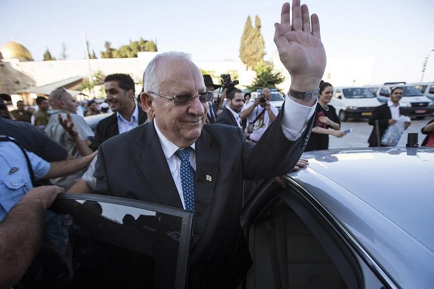 Israeli presidential candidate and former minister and Knesset Speaker Reuven Rivlin, a veteran member of Prime Minister Benjamin Netanyahu's rightwing Likud party, speaks to the press on June 9, 2014 in Jerusalem. -- PHOTO: REUTERS