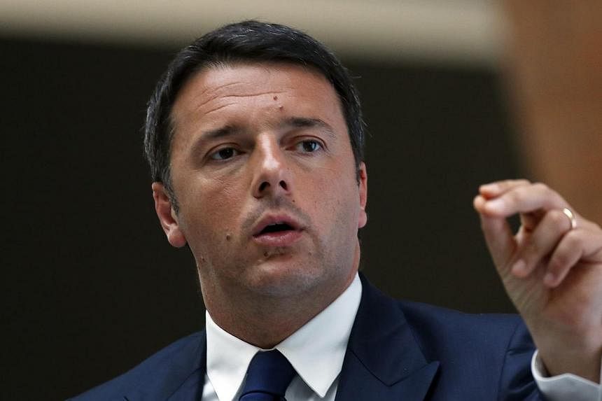 Italy's Prime Minister Matteo Renzi gestures as he speaks during a meeting with businessmen at the Shanghai Italy Center in Shanghai on June 10, 2014.&nbsp;Italian Prime Minister Matteo Renzi met on Wednesday with top leaders of China's ruling Commun