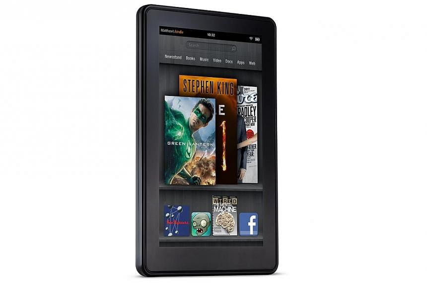 Amazon meanwhile is widely believed to be preparing to launch its own smartphone that would tie in with its Kindle tablet computers (above). -- PHOTO: AMAZON