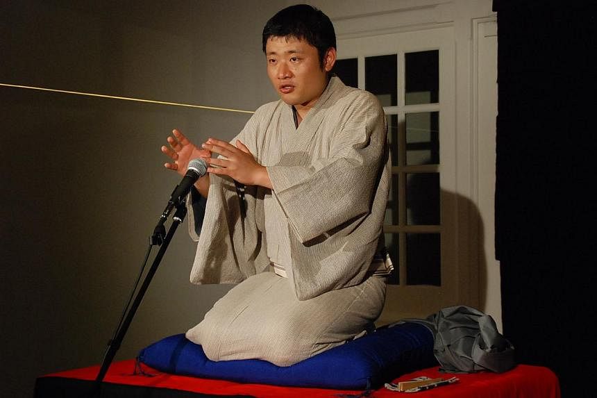 Japanese comedian Shinoharu Tatekawa (above) is attracted to the minimalistic set-up of rakugo. -- PHOTO: VIVID CREATIONS