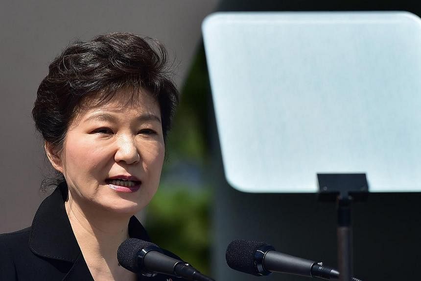 South Korean President Park Geun Hye replaced the finance minister with a three-term member of parliament and close policy confidant in a cabinet reshuffle on Friday. -- PHOTO: REUTERS