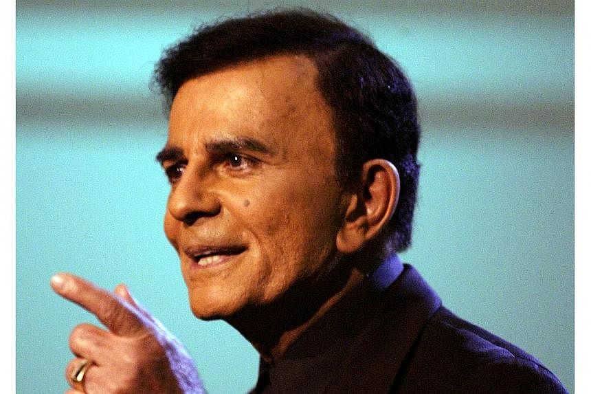 US television and radio personality Casey Kasem appears on the "American Top 40 Live" show in Los Angeles in this April 24, 2005 file photo.&nbsp;Mr Casey Kasem, the United States radio personality with the distinctive voice who counted down the top 