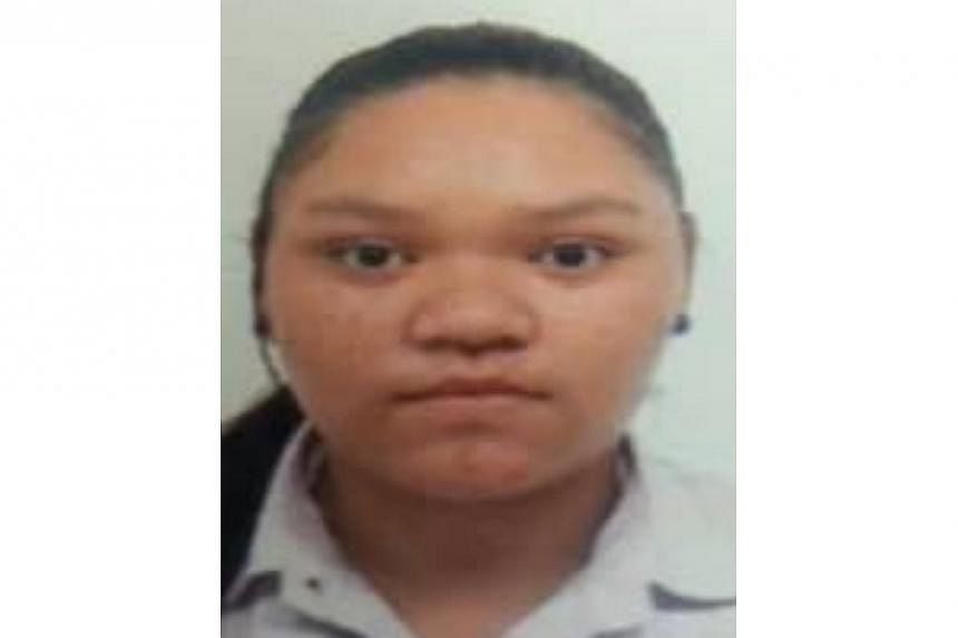 Police are appealing for information about a teenage girl who has been missing for a week. -- PHOTO:&nbsp;SINGAPORE POLICE FORCE