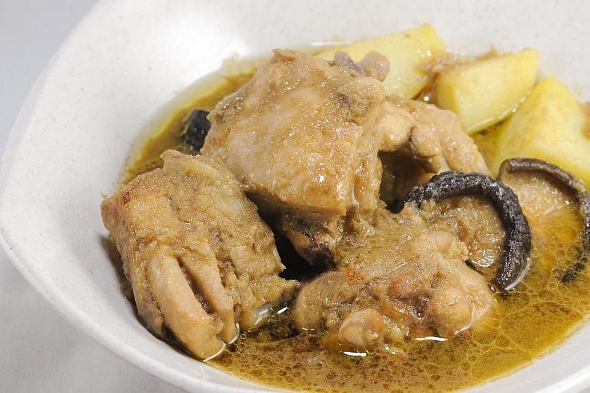 Chicken Pongteh, a chicken stew with mushroom and potatoes, will be offered on Nonya Mobile, a roving food truck, as part of this year's festivities for Singapore Food Festival. -- PHOTO: CHEF KENNY CHAN