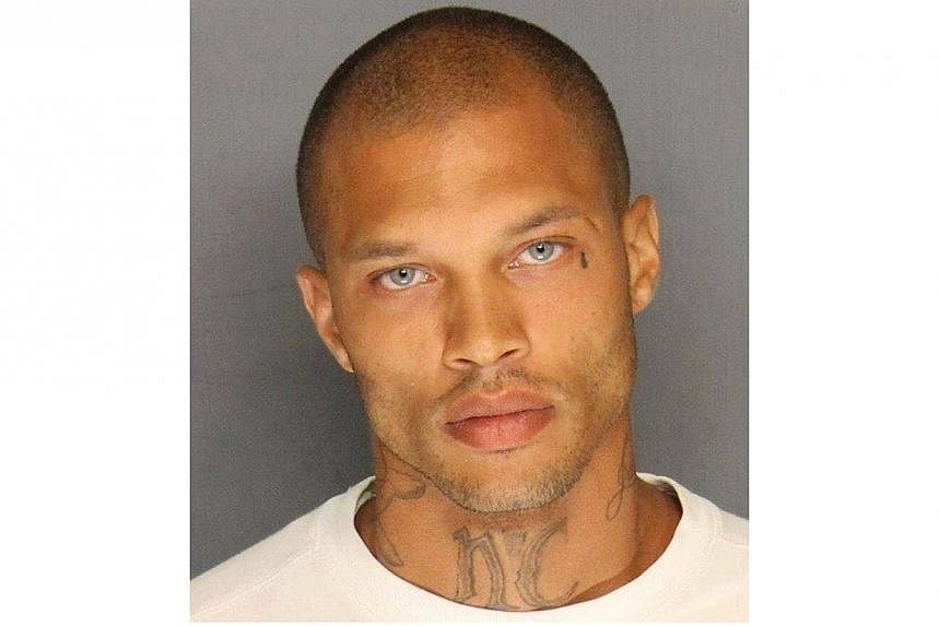 A mugshot of Jeremy Meeks, a 30 year-old convicted felon, taken from a Facebook fan page set up by an anonymous user. The page has since garnered 2,599 likes. -- SCREENGRAB: FACEBOOK