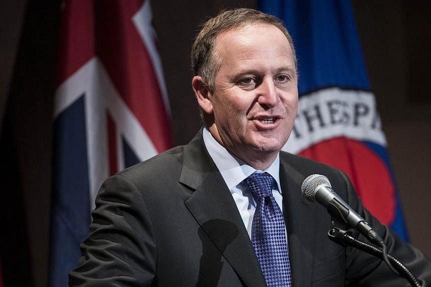 New Zealand's Prime minister John Key addresses members of the Chamber of Commerce on June 19, 2014 in Washington, DC. -- PHOTO: AFP