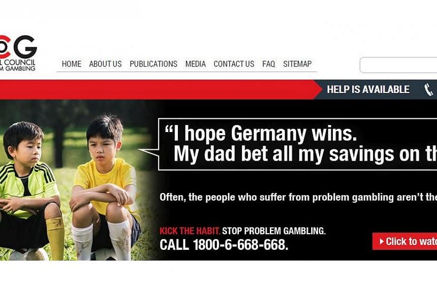 An advertisment by the National Council of Problem Gambling (NCPG). The NCPG is running television, radio and newspaper ads, in addition to ads at cinemas, bus stops and coffee shops, during the World Cup to draw attention to the potential social fal