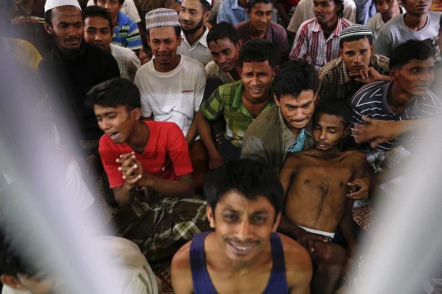 Rohingya people from Myanmar, who were rescued from human traffickers, are put up at Songkhla Immigration Detention Centre near Thailand's border with Malaysia. Thailand said on June 21, 2014 that it was very disappointed with US downgrading of the c