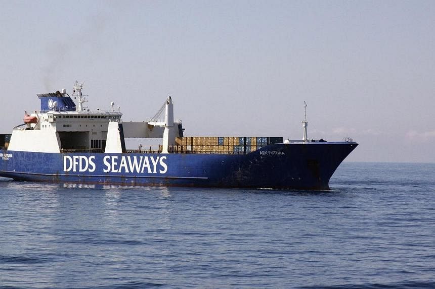 The Ark Futura, a Danish-chartered cargo vessel which is assisting in the effort to extract Syrian chemical weapons from the country, sails in the Eastern Mediterranean Sea on May 13, 2014. The southern Italian port of Gioia Tauro stepped up security