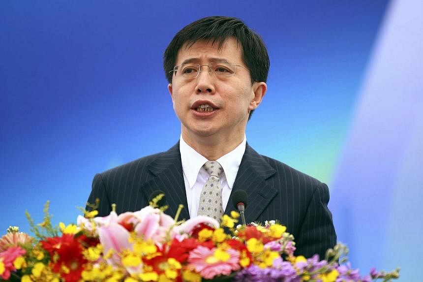 Ji Wenlin, then mayor of Haikou city, speaks at the opening ceremony of a yacht race in Haikou, Hainan province, in this file picture taken March 20, 2011.&nbsp;Ji has been expelled from the Communist Party after taking "huge bribes" and committing a