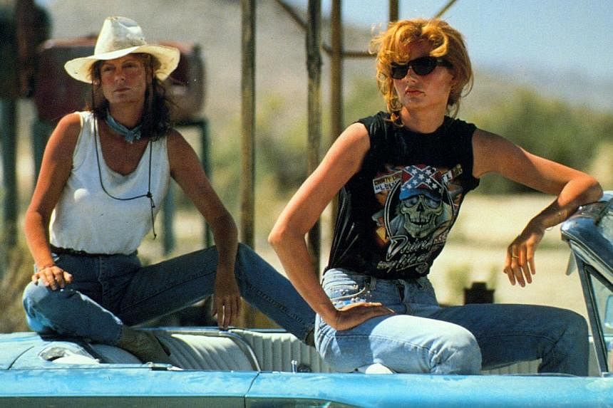Sarandon (above left) with Geena Davis in Thelma &amp; Louise. -- PHOTO: MGM