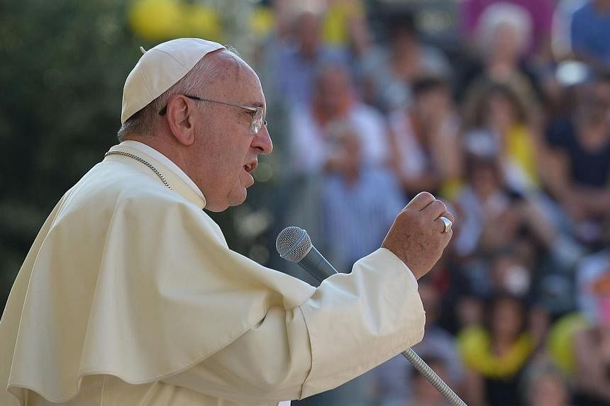 Pope Francis Francis delivers a speech in Isernia, southern Italy, on July 5, 2014, as part of a one day visit in the Molise region.&nbsp;Pope Francis, in his strongest words ever on the sexual abuse of minors by Roman Catholic clerics, told victims 