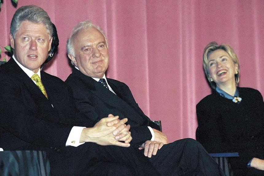 US President Bill Clinton (left) and first lady Hillary Clinton (right) sit with Georgian President Eduard Shevardnadze in Washington, 1997. Tributes poured in from friends and foes for former Georgian president Shevardnadze, who died on Monday aged 