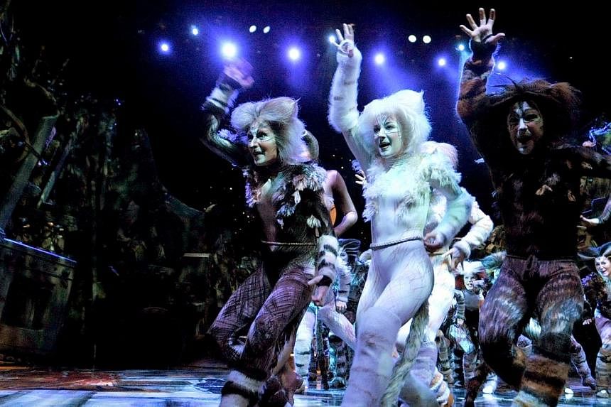Broadway musical Cats at the Esplanade Theatre in Singapore.&nbsp;Andrew Lloyd Webber is preparing to bring his 1980s hit musical Cats back to London's West End for a limited run. -- ST PHOTO: JAMIE KOH