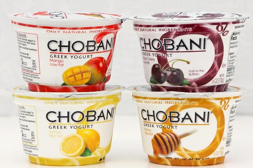 Four tubs of Chobani Greek Yogurt. -- PHOTO: ST FILE