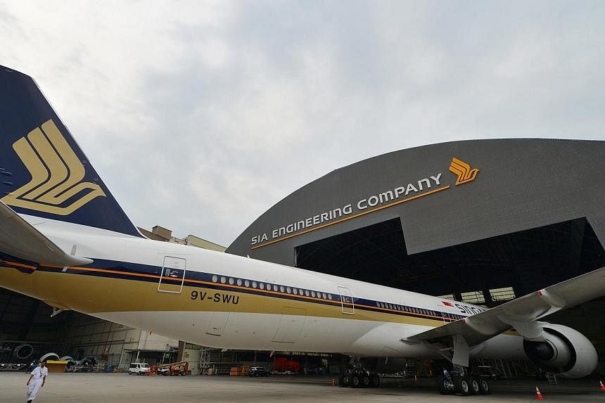A Singapore Airlines (SIA) Boeing 777-300 is seen parked in the SIA Engineering Company hangar at Changi on Sept 25, 2013.&nbsp;SIA Engineering Company and United States aircraft maker Boeing are joining forces to provide fleet management services to