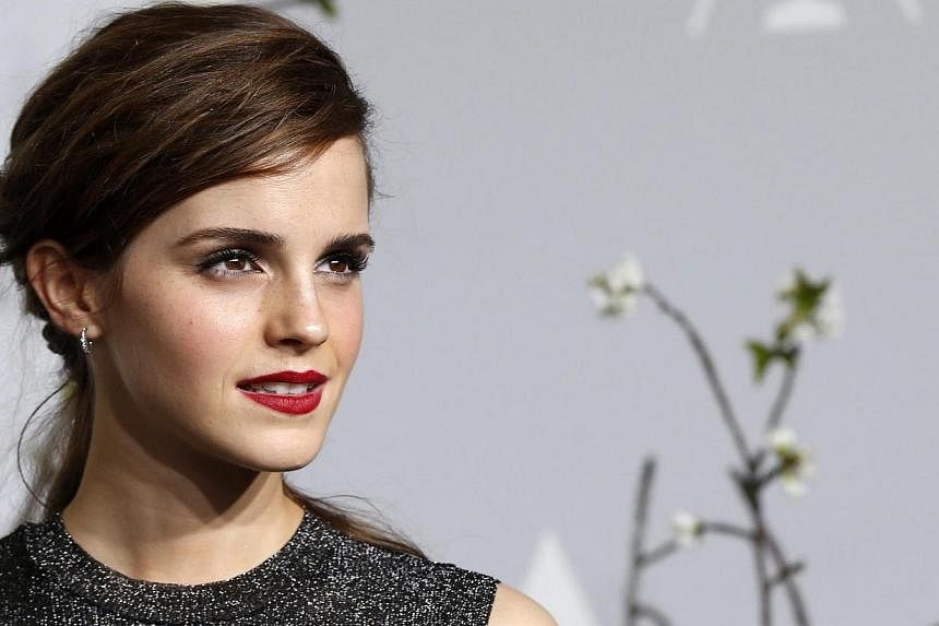 Presenter Emma Watson poses at the 86th Academy Awards in Hollywood, California in this file photo from March 2, 2014. The United Nations' gender equality body UN Women July 8, 2014 appointed British actress Watson, best known for her role as Hermion