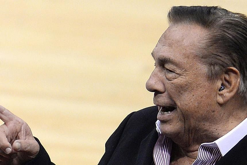 Los Angeles Clippers owner Donald Sterling attending the NBA playoff game between the Clippers and the Golden State Warriors on April 21, 2014. Sterling on Tuesday sparred with his estranged wife's attorney at a trial over the US$2 billion (S$2.5 bil