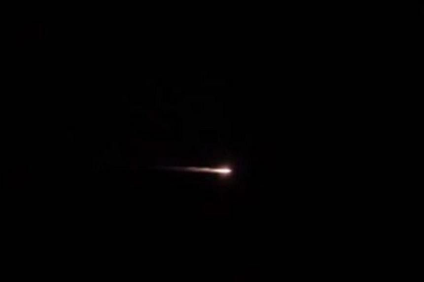 Australians were treated to a spectacular light show after a flaming object, believed to be space junk from a Russian booster rocket, streaked across the night sky and lit up social media.&nbsp;-- PHOTO: SCREENGRAB FROM YOUTUBE
