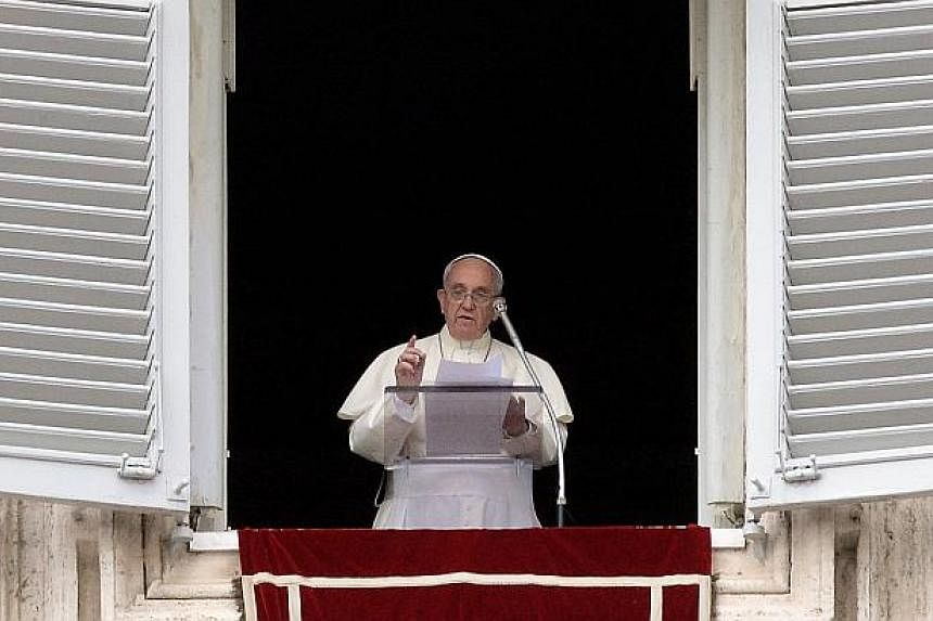 Pope Francis on Sunday, July 13, 2014, appealed for peace in Gaza during his weekly Angelus prayer, calling for "concrete gestures to build peace" as the deadly six-day offensive escalated. -- PHOTO: AFP
