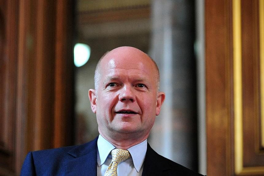 British Foreign Secretary William Hague said he was stepping down from his post as the country's top diplomat after four years in the job in an unexpected move prompted by a government reshuffle. -- PHOTO: AFP