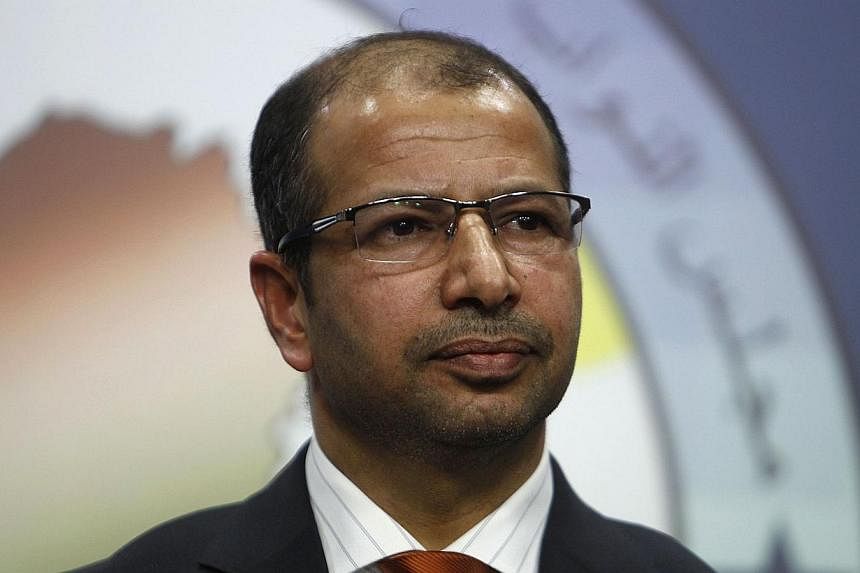 Iraqi newly elected parliament speaker Salim al-Juburi is seen in Baghdad on July 15, 2014. Iraq's fractious parliament elected a speaker after two failed sittings, with al-Juburi winning comfortably according to a tally announced live on state telev