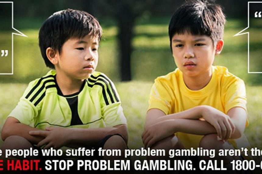 Andy (right) in the NCPG anti-gambling advertisement, is played by Baptist Lim, 11, who has appeared in many print and TV commercials. -- PHOTO: NATIONAL COUNCIL ON PROBLEM GAMBLING