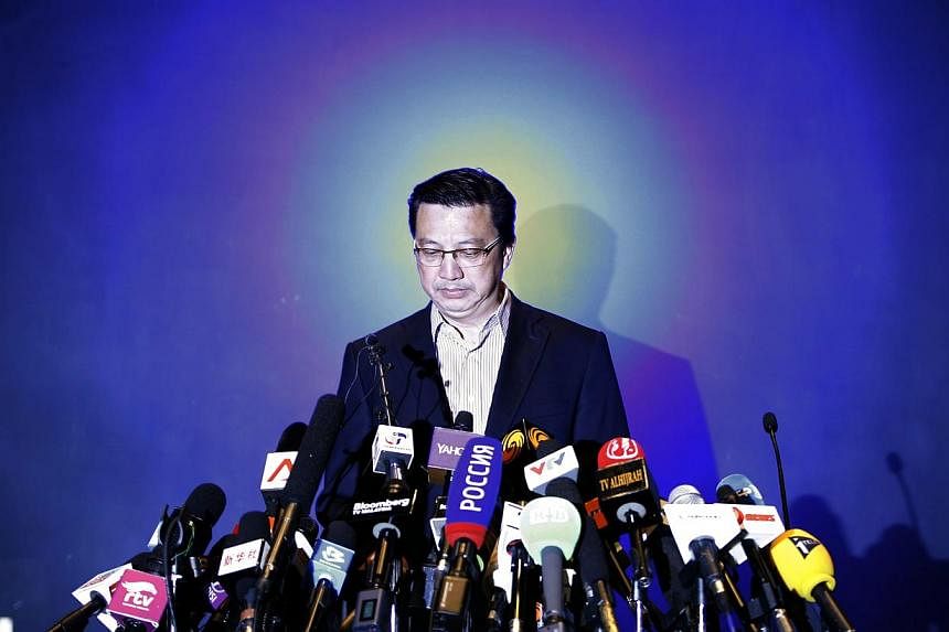Malaysia's Transport Minister Liow Tiong Lai speaks during a news conference at a hotel near the Kuala Lumpur International Airport in Sepang July 19, 2014.&nbsp;-- PHOTO: REUTERS