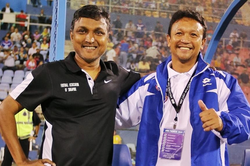 Former Singapore national teammates V. Sundramoorthy and Fandi Ahmad will be taking on the Liverpool legends in The Castlewood Group Liverpool Masters.&nbsp;-- PHOTO: THE NEW PAPER&nbsp;