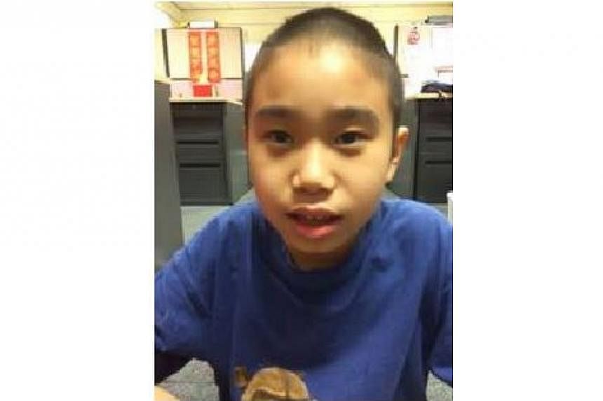 Police are appealing for the family of a boy found along Marina Promenade on Monday, July 21, 2014, to come forward. -- PHOTO: SINGAPORE POLICE FORCE