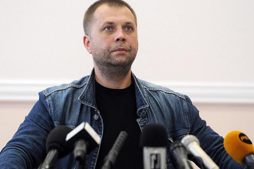 Self-proclaimed Prime Minister of the pro-Russian separatist "Donetsk People's Republic" Aleksander&nbsp;Borodai gives a press conference in the eastern Ukrainian city of Donetsk, on July 20, 2014. -- PHOTO: AFP