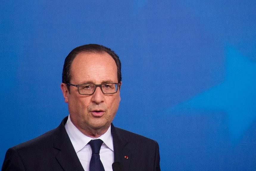 A decision on whether to deliver a second Mistral helicopter carrier to Russia will depend on Moscow's attitude over the Ukraine crisis, French President Francois Hollande said on Monday. -- PHOTO: AFP&nbsp;